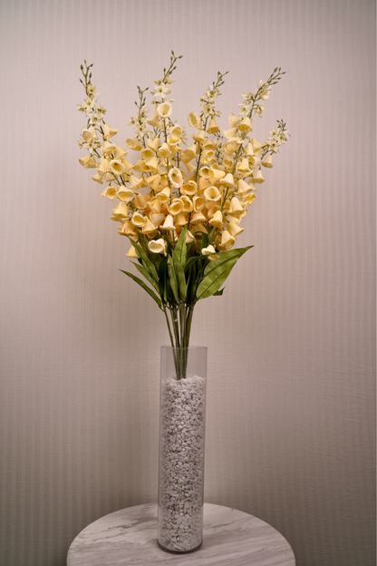 Faux Campanula Bell Flower Flower Stem - Cream