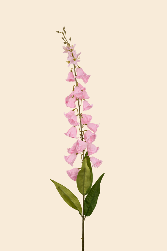Faux Campanula Bell Flower Flower Stem - Light Pink