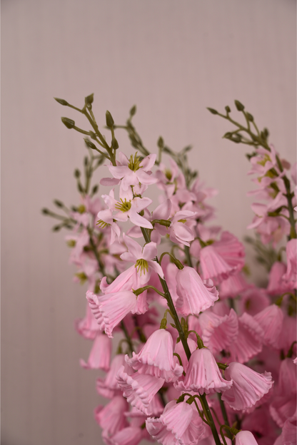 Faux Campanula Bell Flower Flower Stem - Light Pink