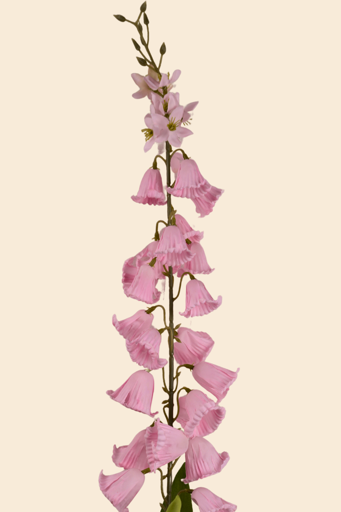 Faux Campanula Bell Flower Flower Stem - Light Pink