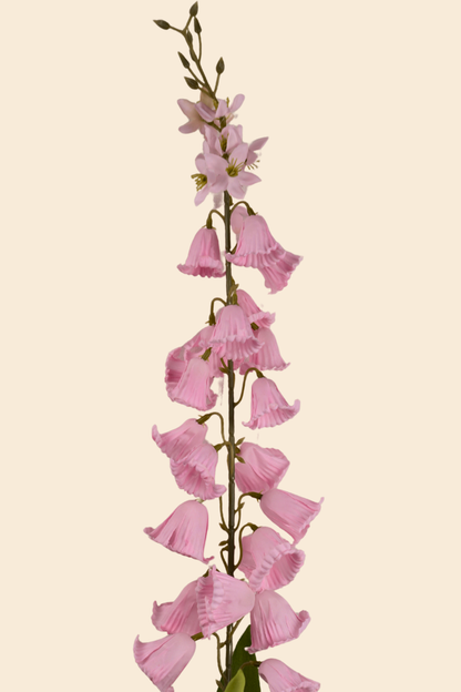 Faux Campanula Bell Flower Flower Stem - Light Pink