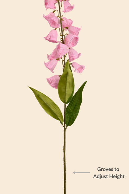 Faux Campanula Bell Flower Flower Stem - Light Pink
