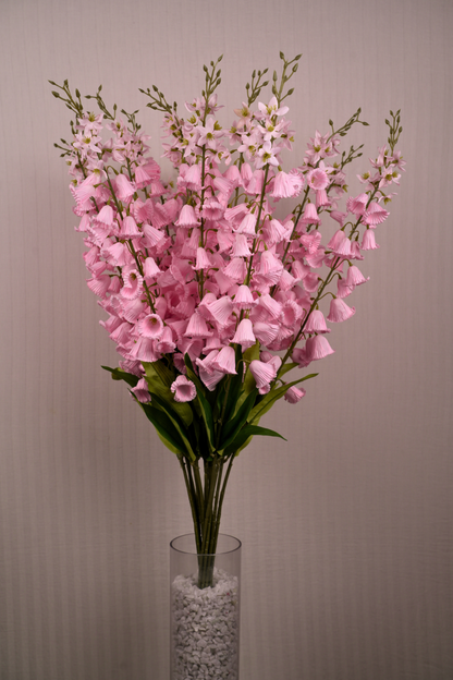 Faux Campanula Bell Flower Flower Stem - Light Pink