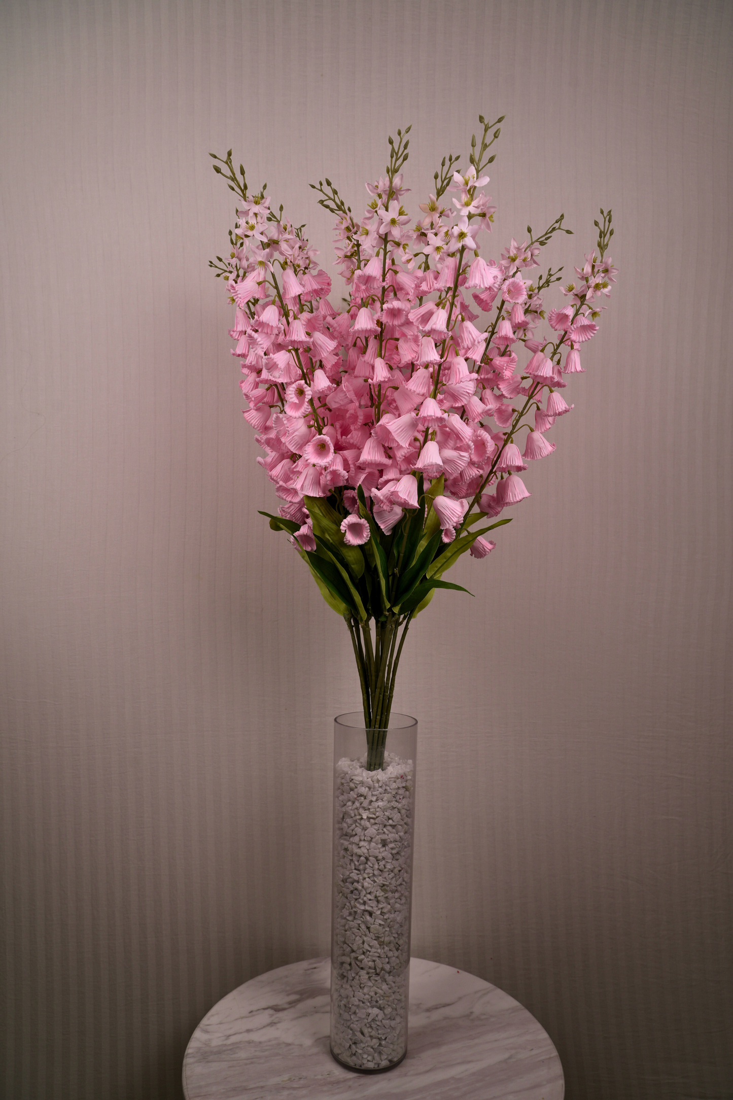 Faux Campanula Bell Flower Flower Stem - Light Pink