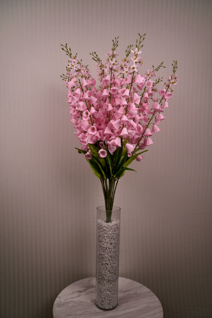 Faux Campanula Bell Flower Flower Stem - Light Pink