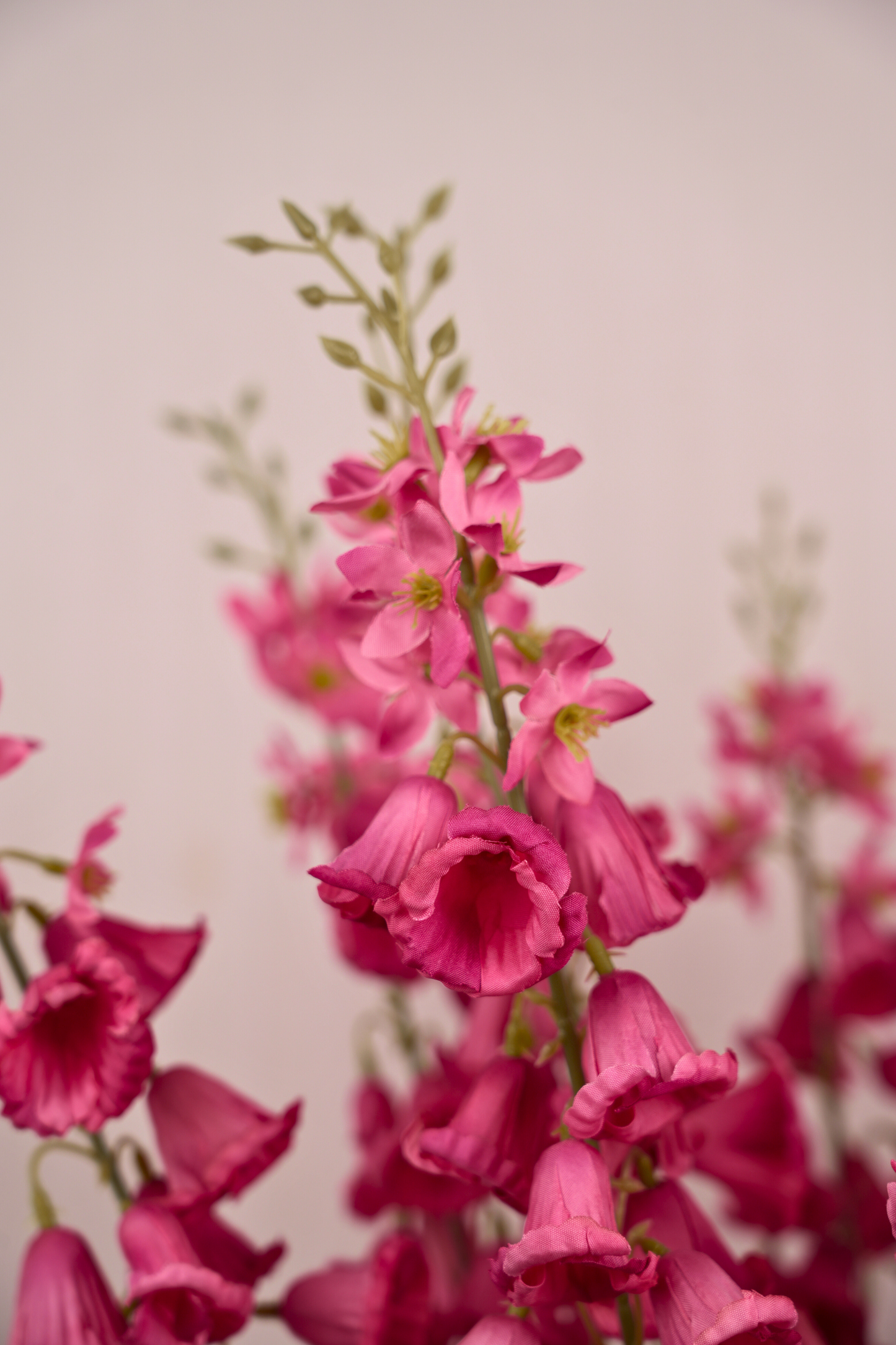 Faux Campanula Bell Flower Flower Stem - Pink