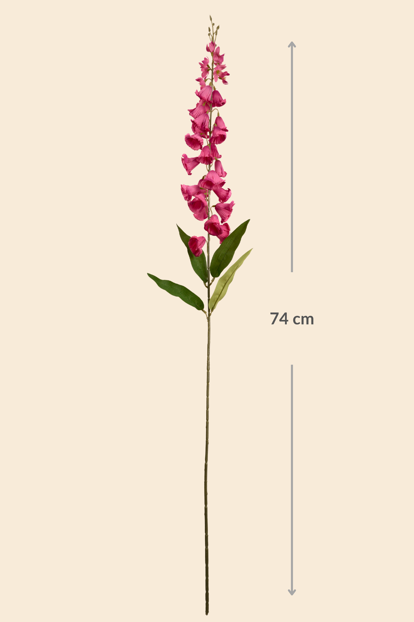 Faux Campanula Bell Flower Flower Stem - Pink