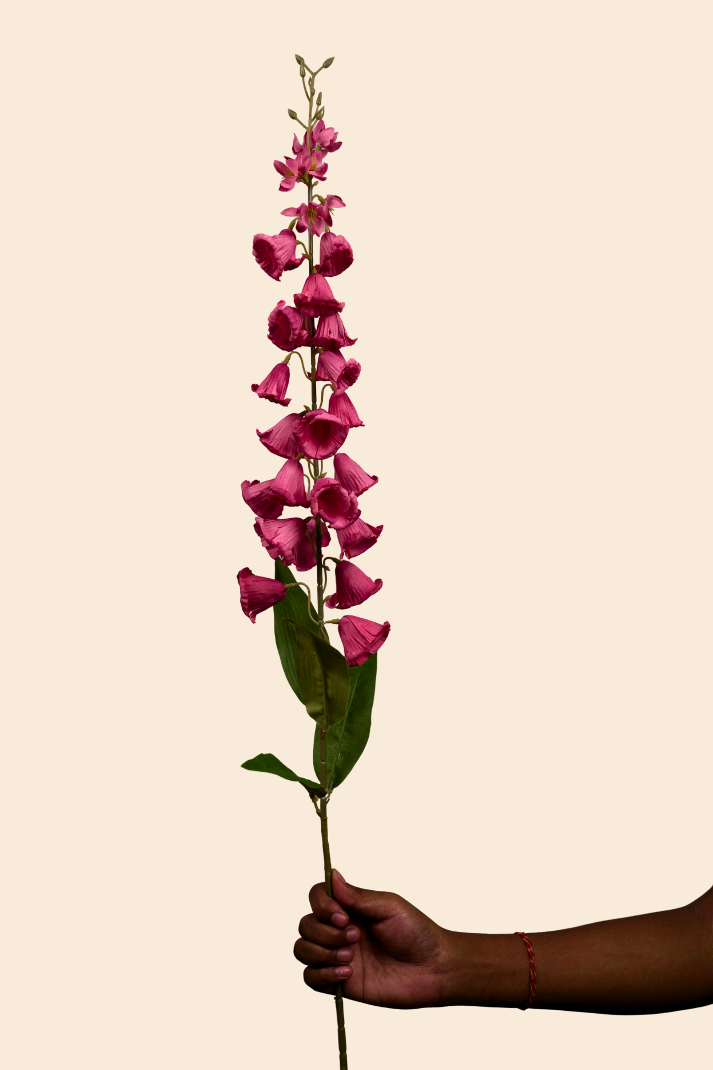 Faux Campanula Bell Flower Flower Stem - Pink