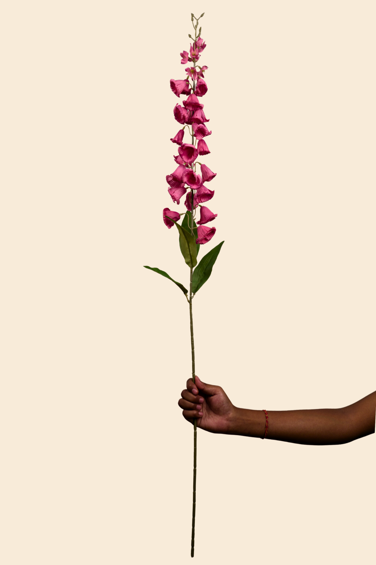 Faux Campanula Bell Flower Flower Stem - Pink