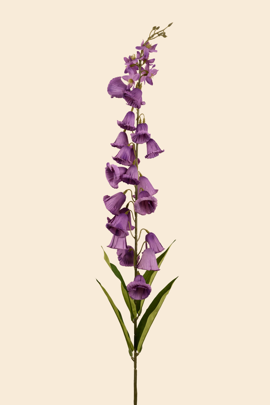 Faux Campanula Bell Flower Flower Stem - Purple