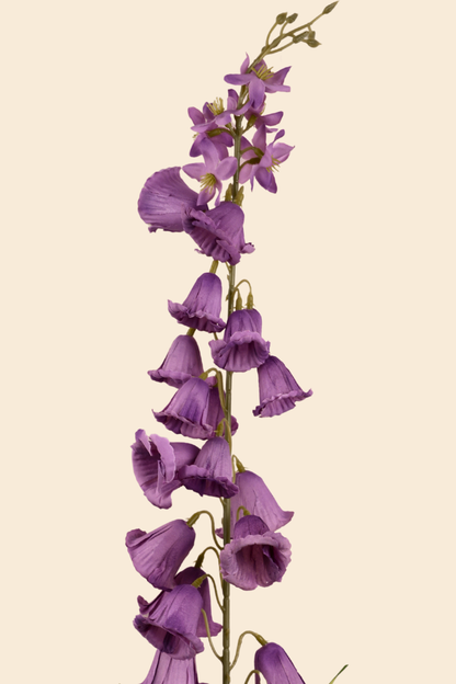 Faux Campanula Bell Flower Flower Stem - Purple