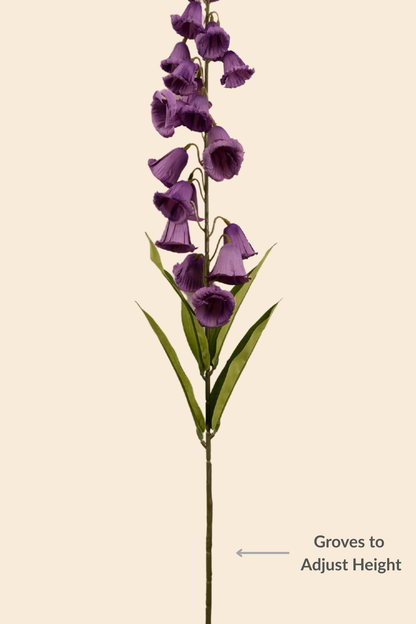Faux Campanula Bell Flower Flower Stem - Purple