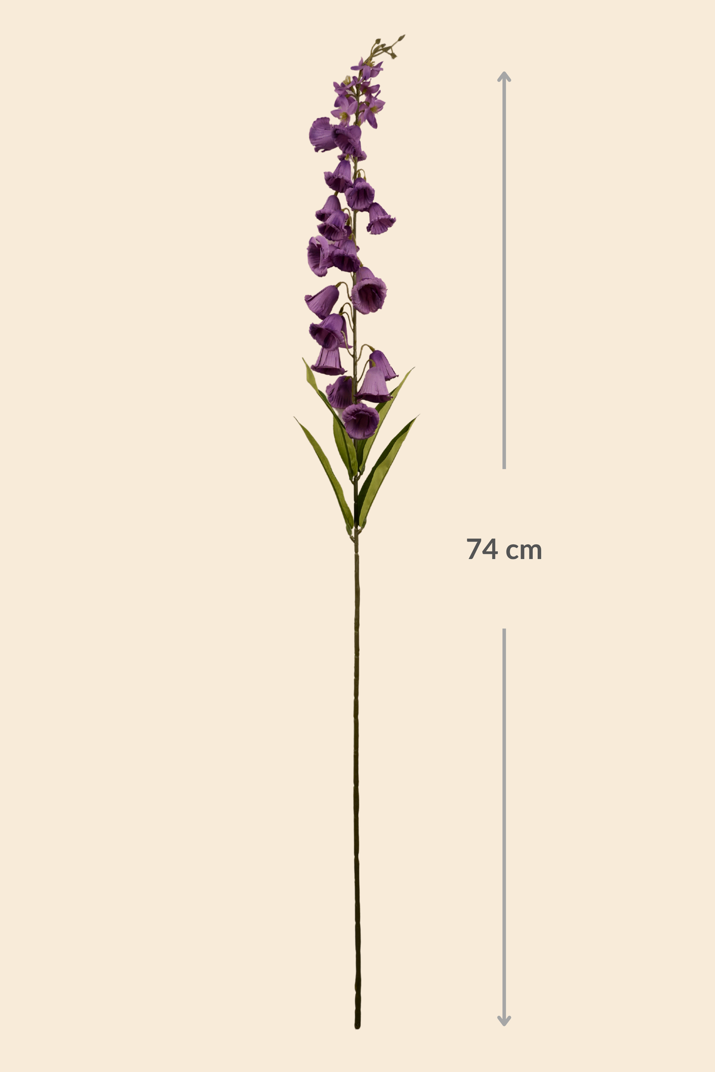 Faux Campanula Bell Flower Flower Stem - Purple