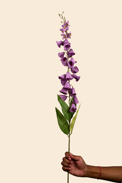 Faux Campanula Bell Flower Flower Stem - Purple