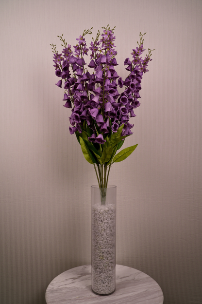 Faux Campanula Bell Flower Flower Stem - Purple