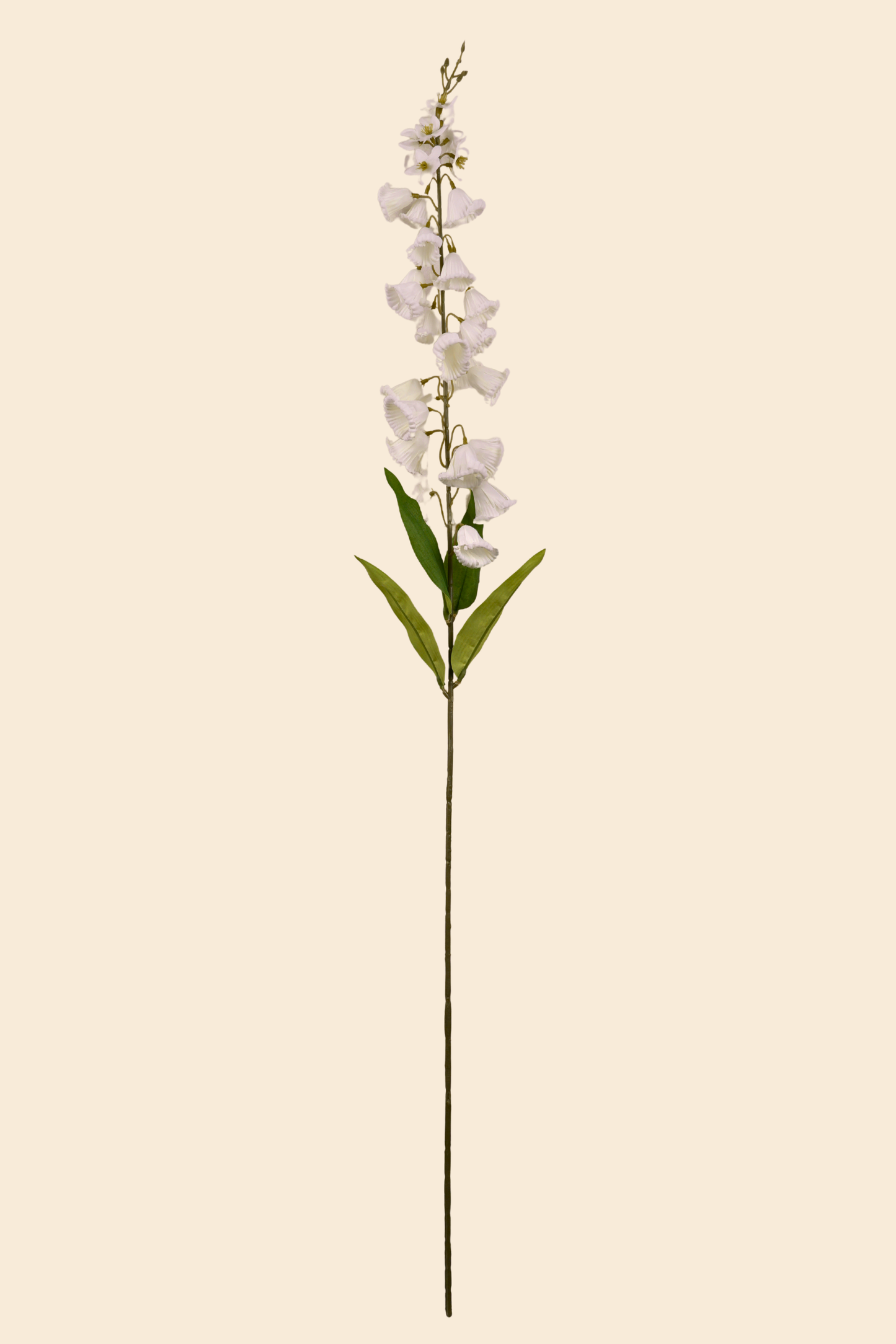Faux Campanula Bell Flower Flower Stem - White