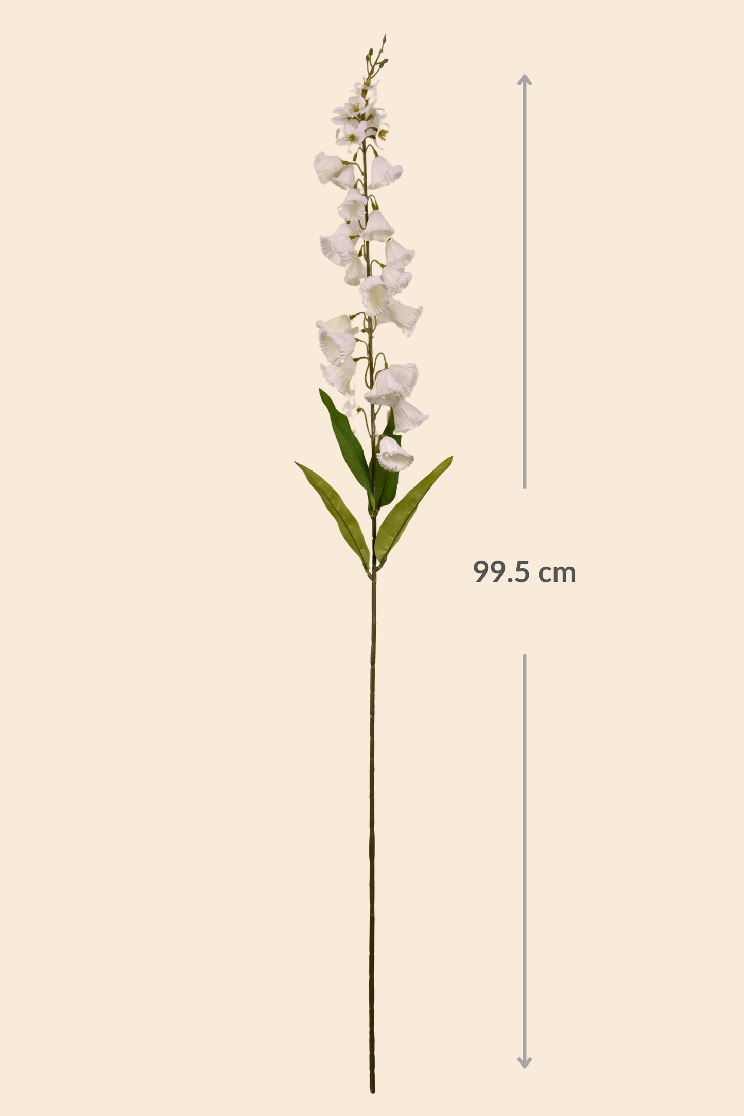 Faux Campanula Bell Flower Flower Stem - White