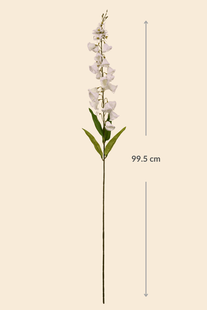 Faux Campanula Bell Flower Flower Stem - White