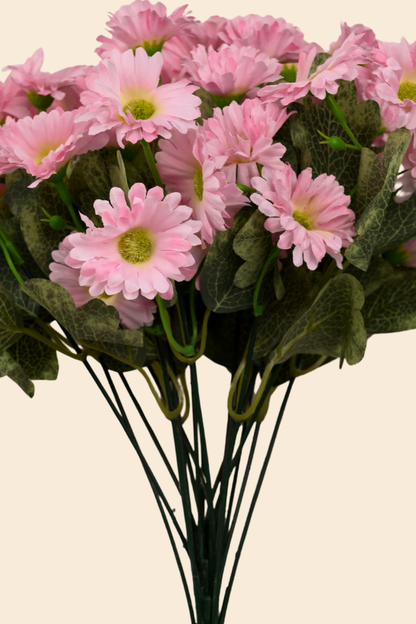 Faux Gerbera Daisy Mini Flower Stem - Pink