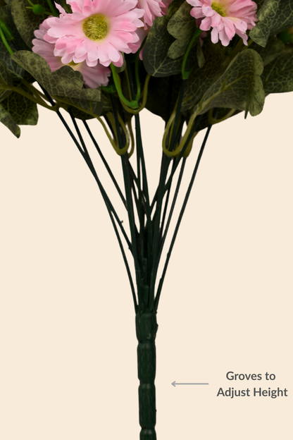Faux Gerbera Daisy Mini Flower Stem - Pink