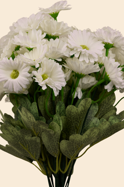 Faux Gerbera Daisy Mini Flower Stem - White
