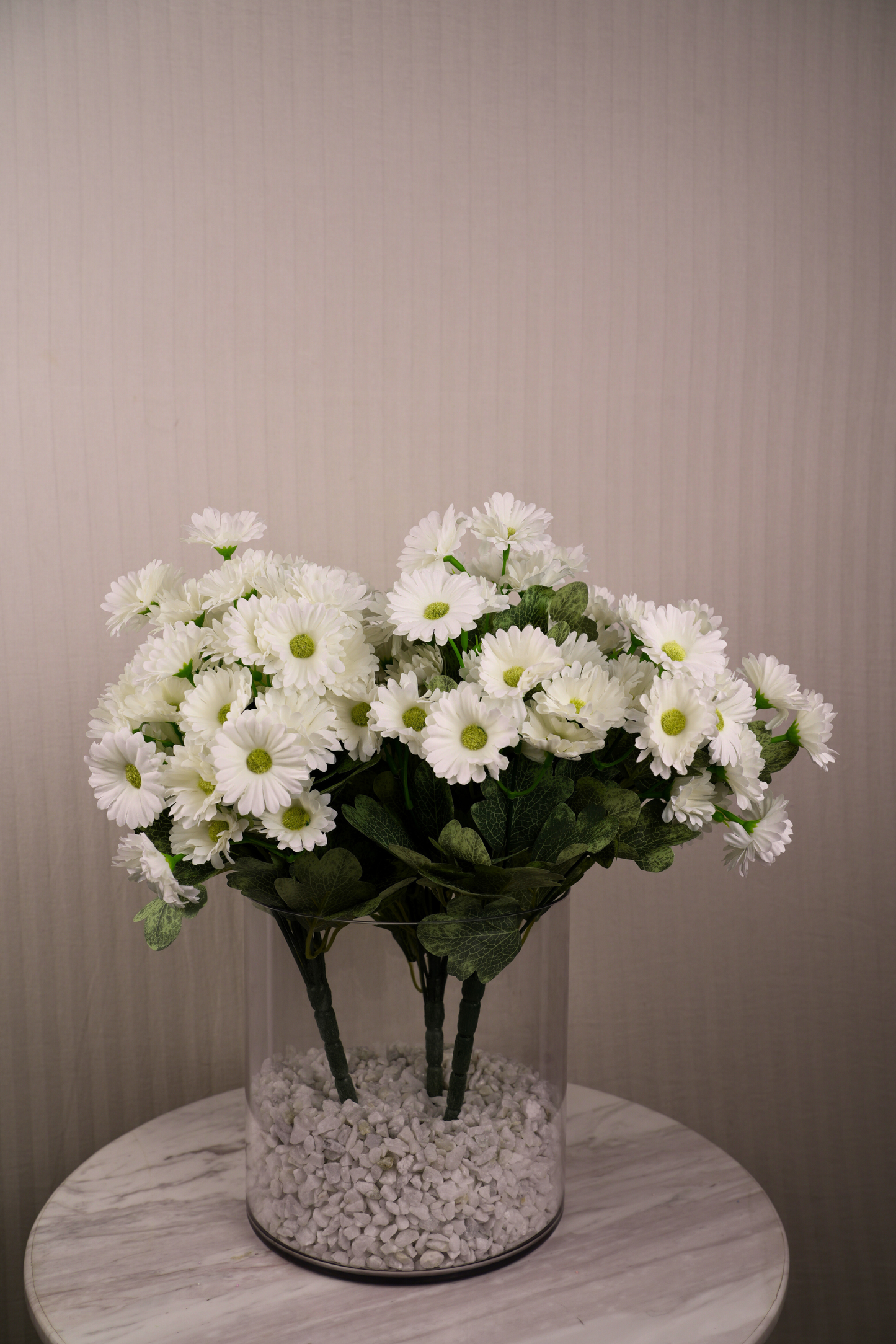 Faux Gerbera Daisy Mini Flower Stem - White