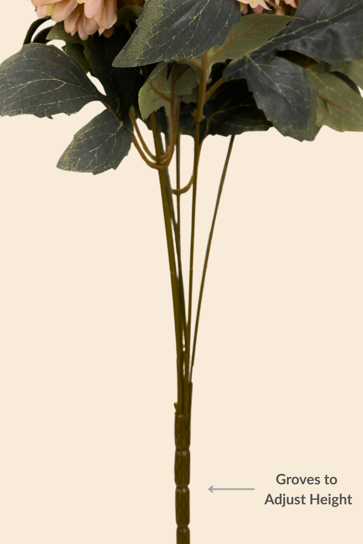 Faux Chrysanthemums Pompom Hairball Whimsical Flower Stem - Yellow