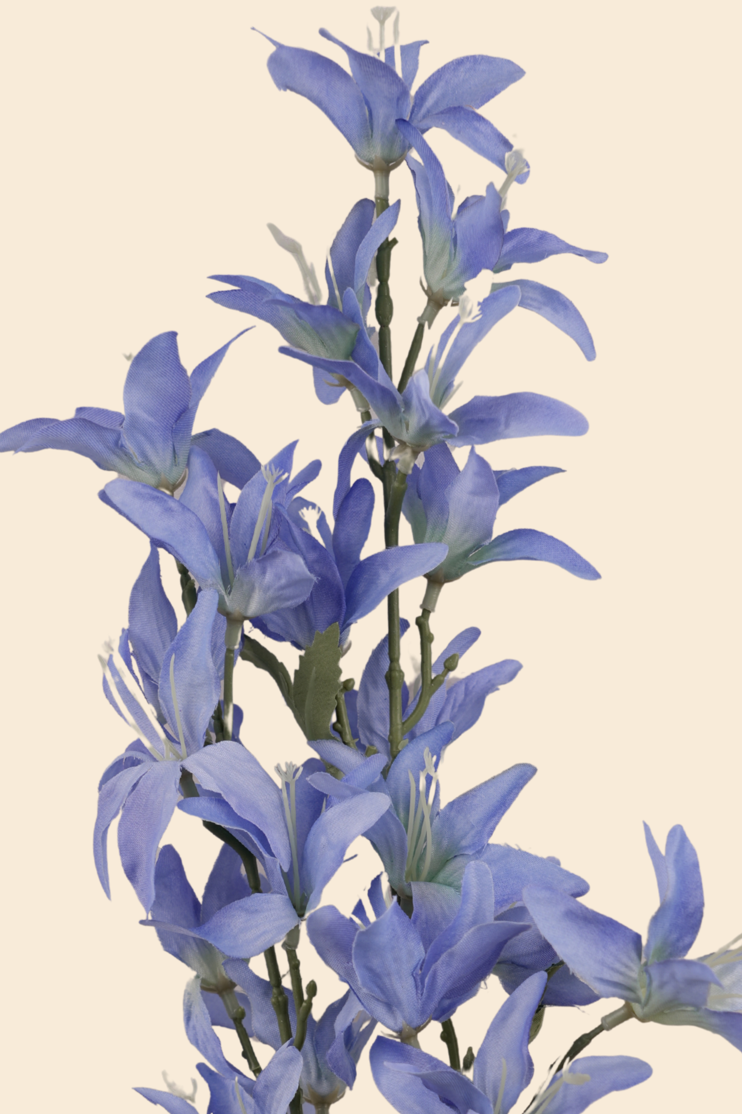 Faux Clematis Spray Star Flower Stem - Blue