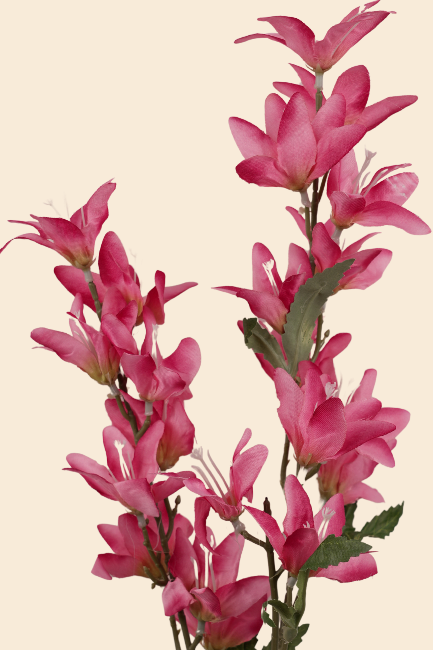 Faux Clematis Spray Star Flower Stem - Dark Pink