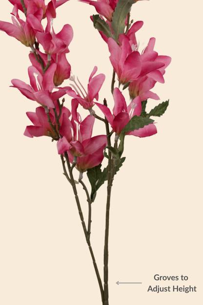 Faux Clematis Spray Star Flower Stem - Dark Pink