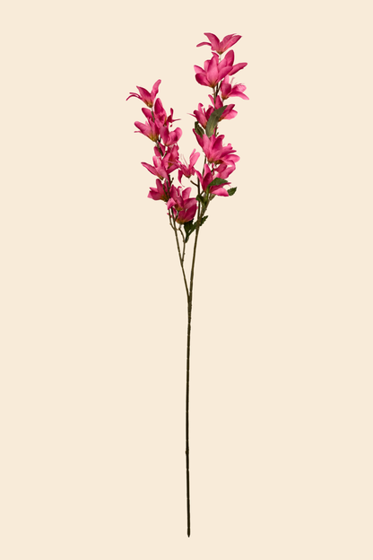 Faux Clematis Spray Star Flower Stem - Dark Pink