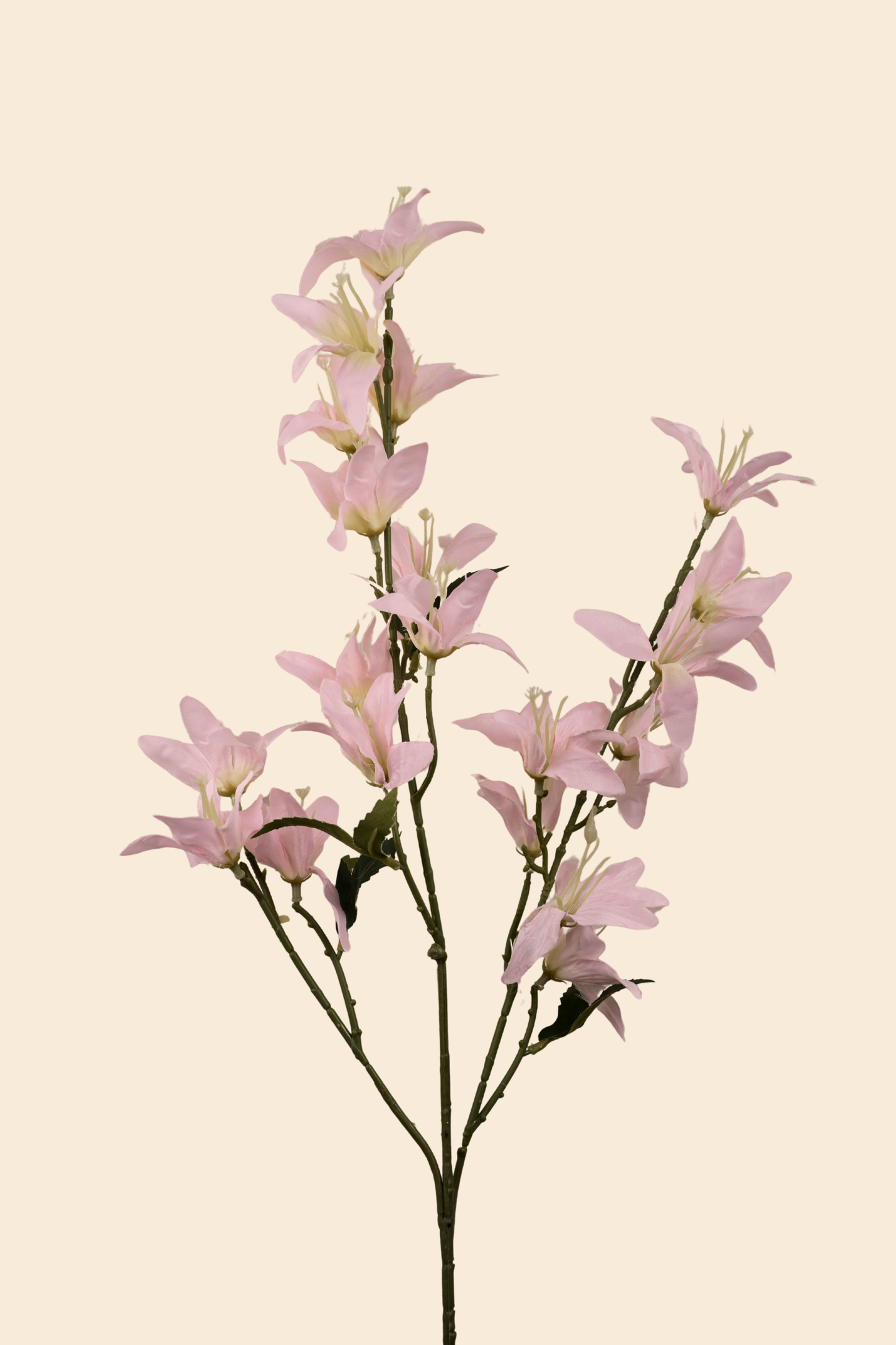 Faux Clematis Spray Star Flower Stem - Light Pink