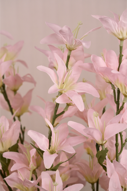 Faux Clematis Spray Star Flower Stem - Light Pink