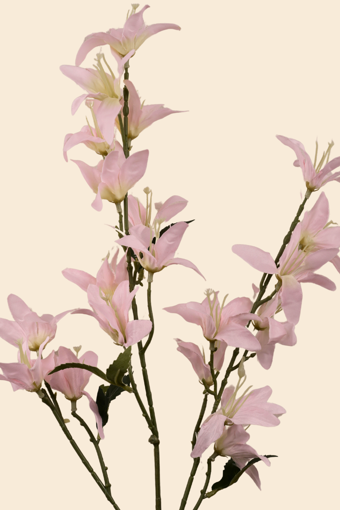 Faux Clematis Spray Star Flower Stem - Light Pink