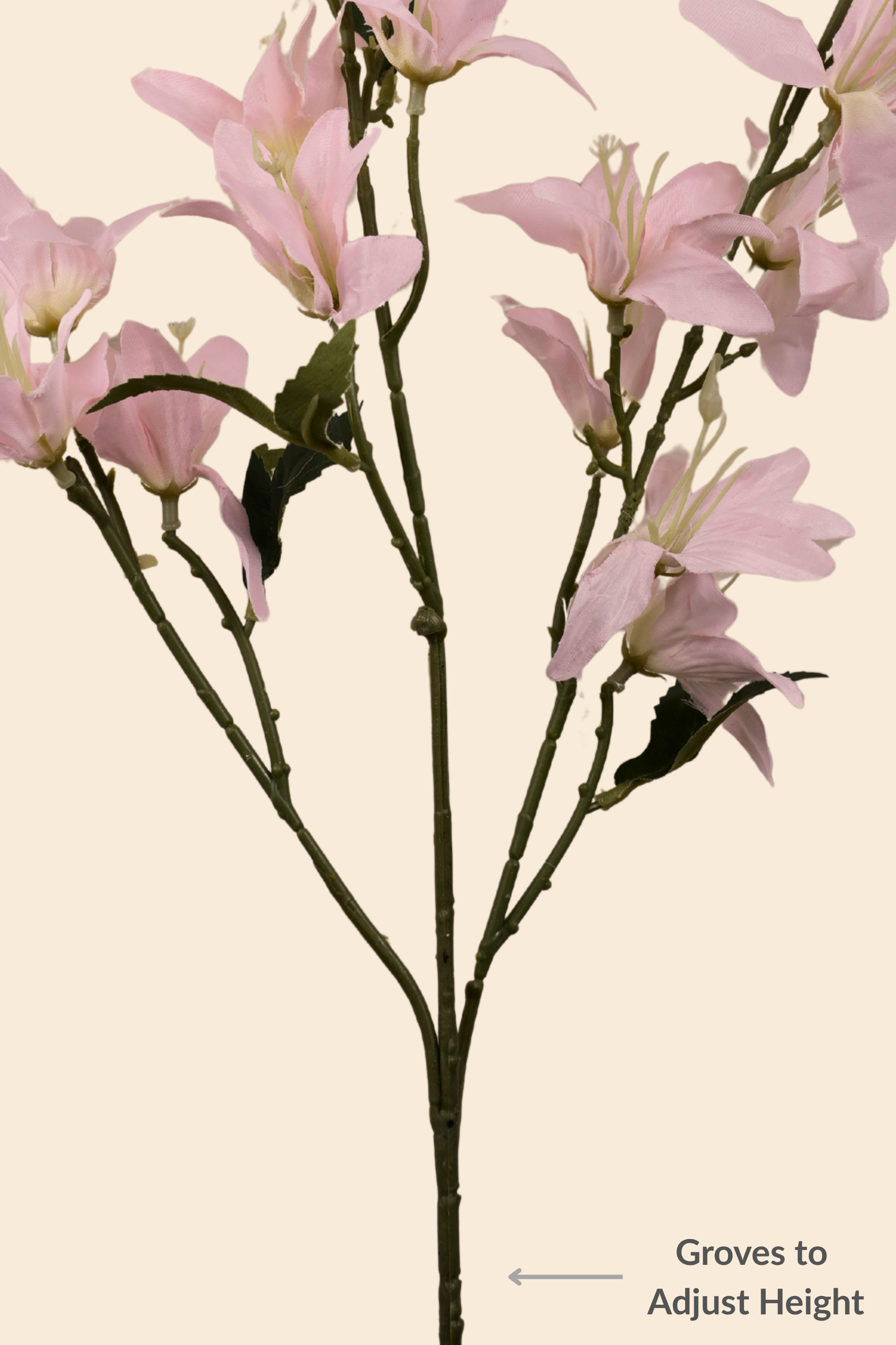 Faux Clematis Spray Star Flower Stem - Light Pink