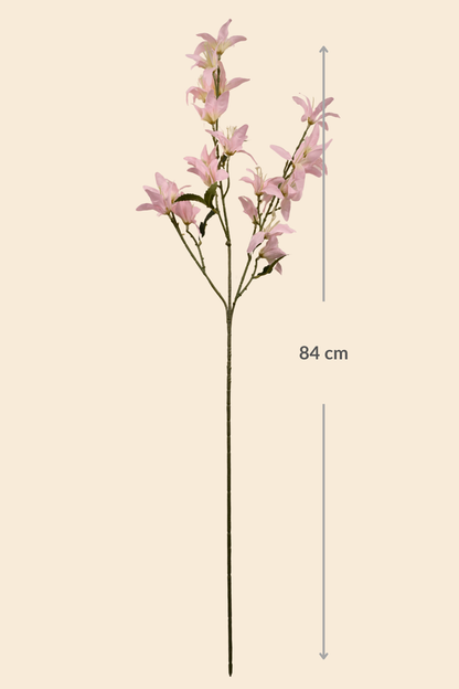 Faux Clematis Spray Star Flower Stem - Light Pink