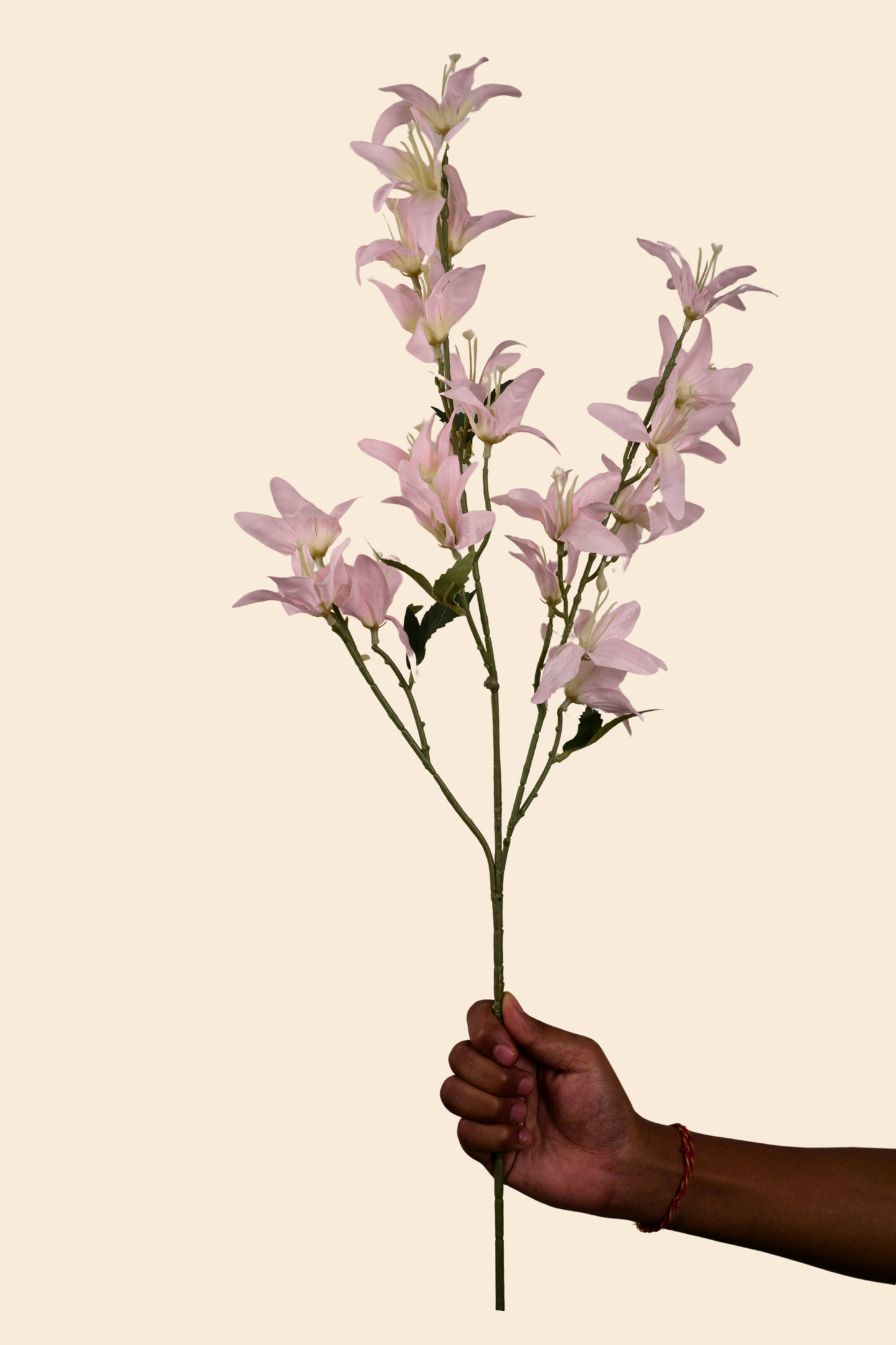 Faux Clematis Spray Star Flower Stem - Light Pink