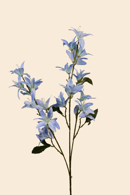 Faux Clematis Spray Star Flower Stem - Powder Blue