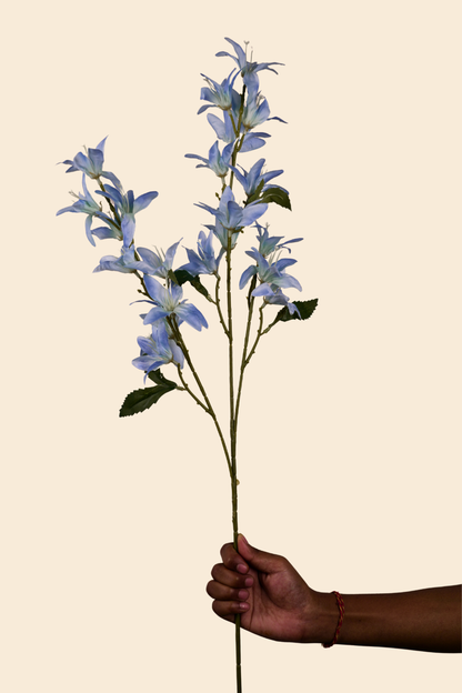 Faux Clematis Spray Star Flower Stem - Powder Blue