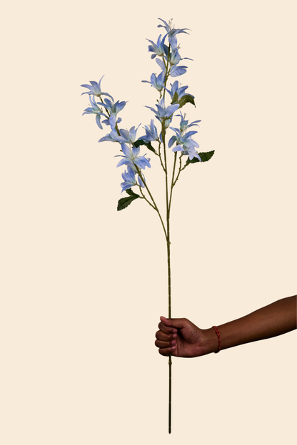 Faux Clematis Spray Star Flower Stem - Powder Blue