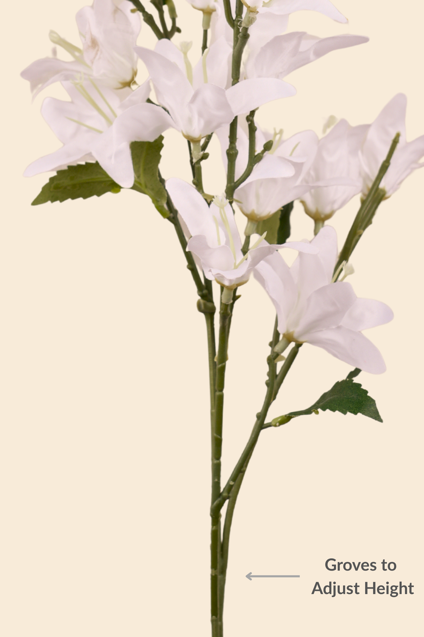 Faux Clematis Spray Star Flower Stem - White