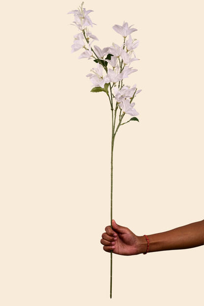 Faux Clematis Spray Star Flower Stem - White