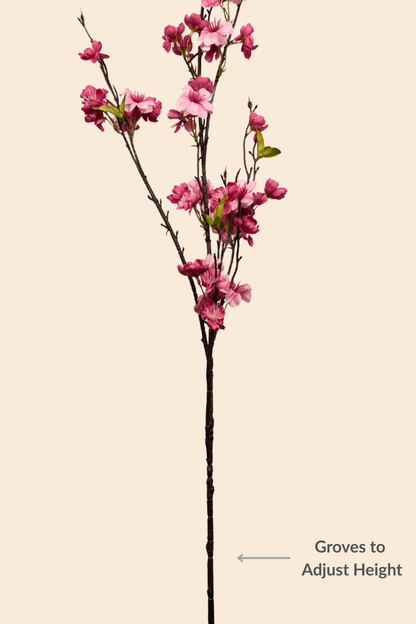 Faux Cherry Blossom Long Flower Stem - Pink