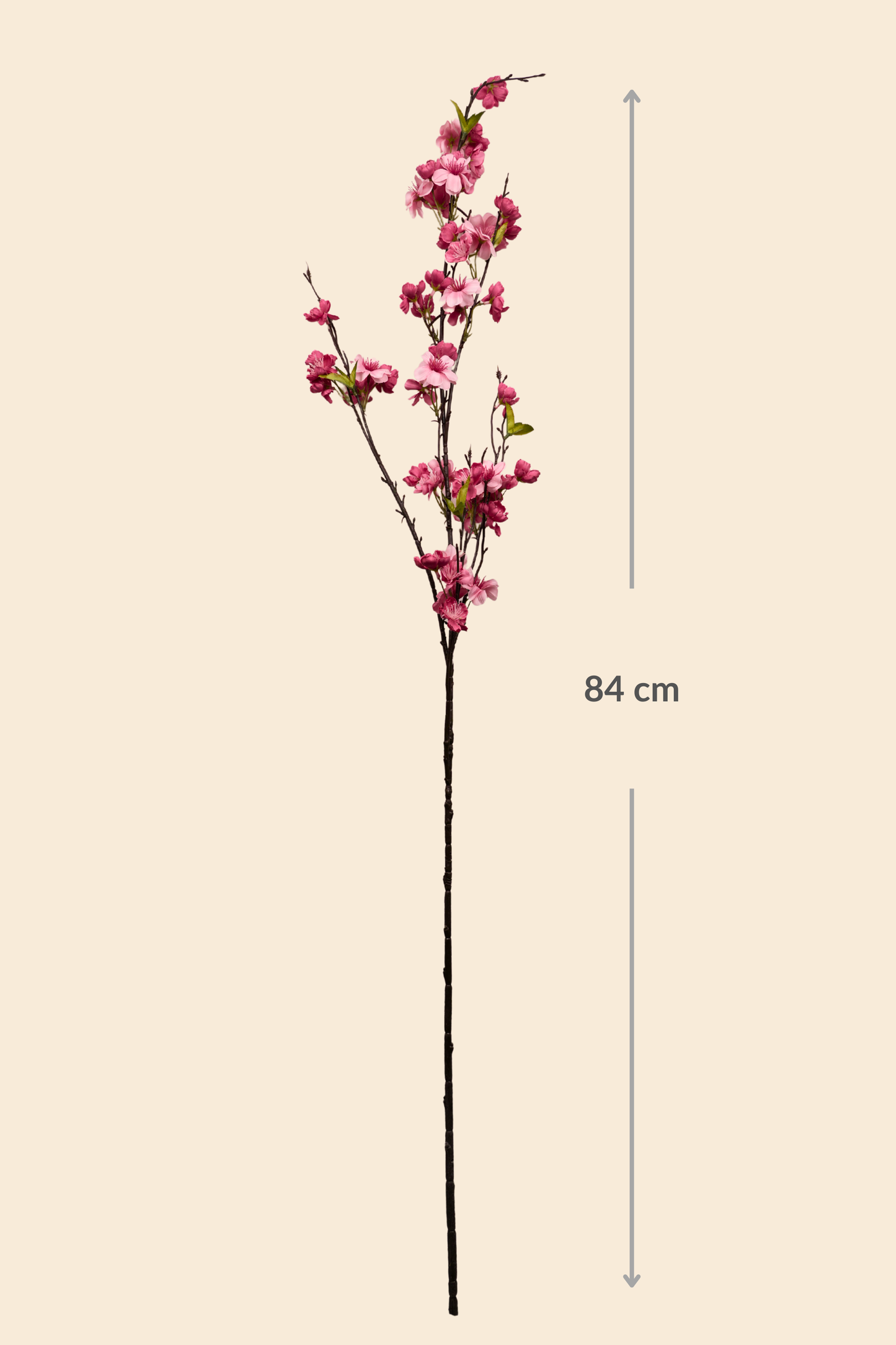 Faux Cherry Blossom Long Flower Stem - Pink