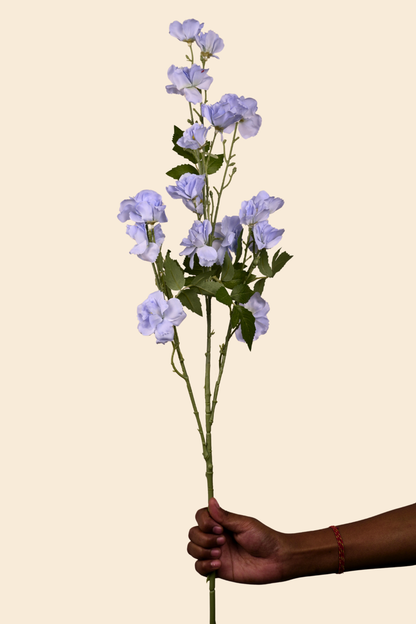 Faux Lathyrus Sweet Pea Flower Stem - Light Blue