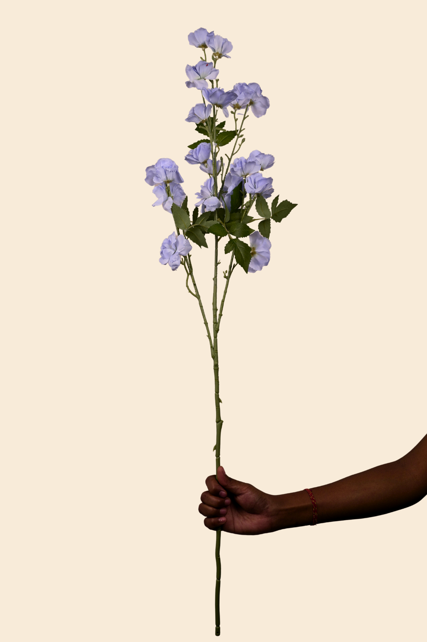 Faux Lathyrus Sweet Pea Flower Stem - Light Blue