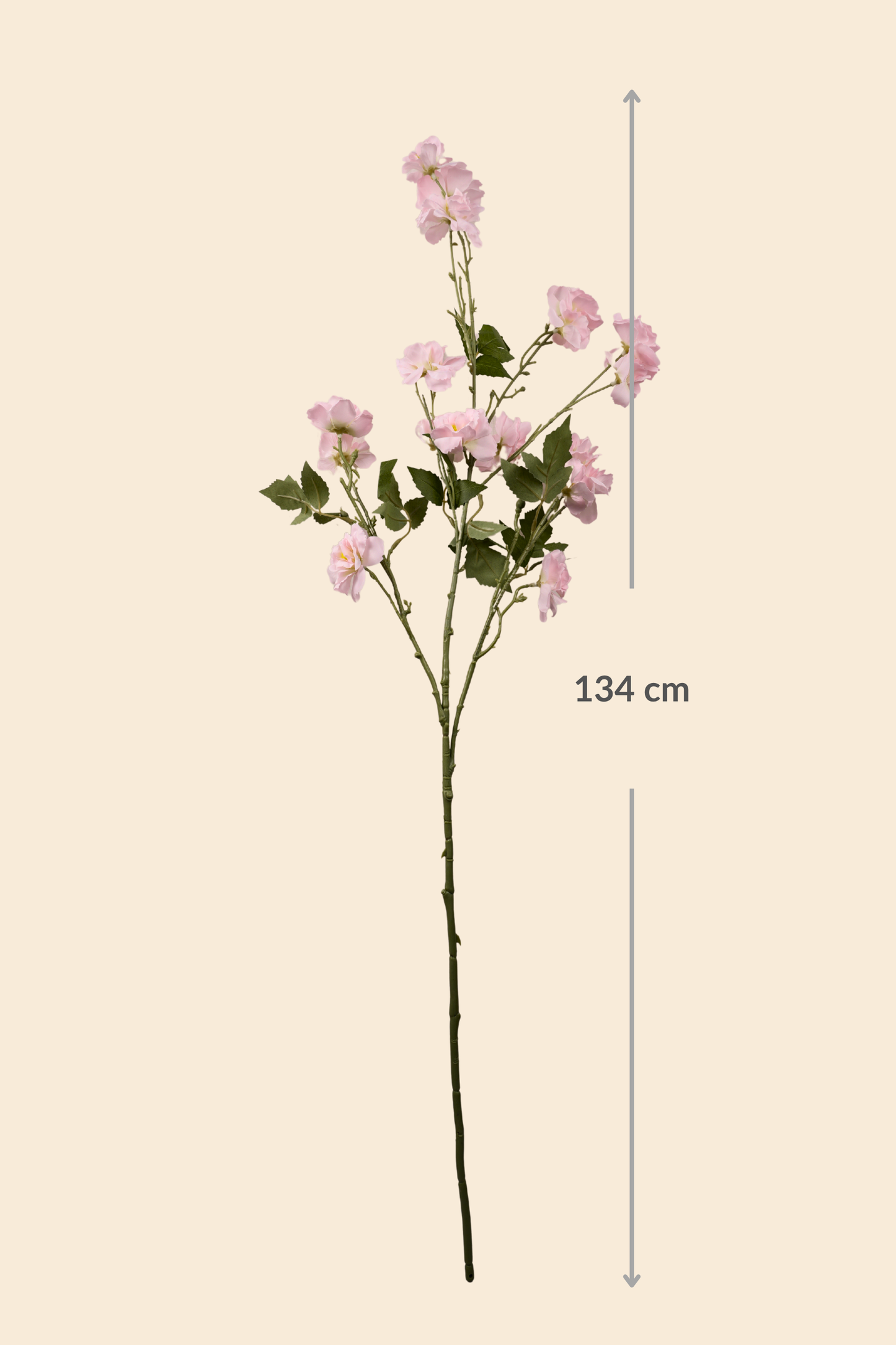 Faux Lathyrus Sweet Pea Flower Stem - Peach