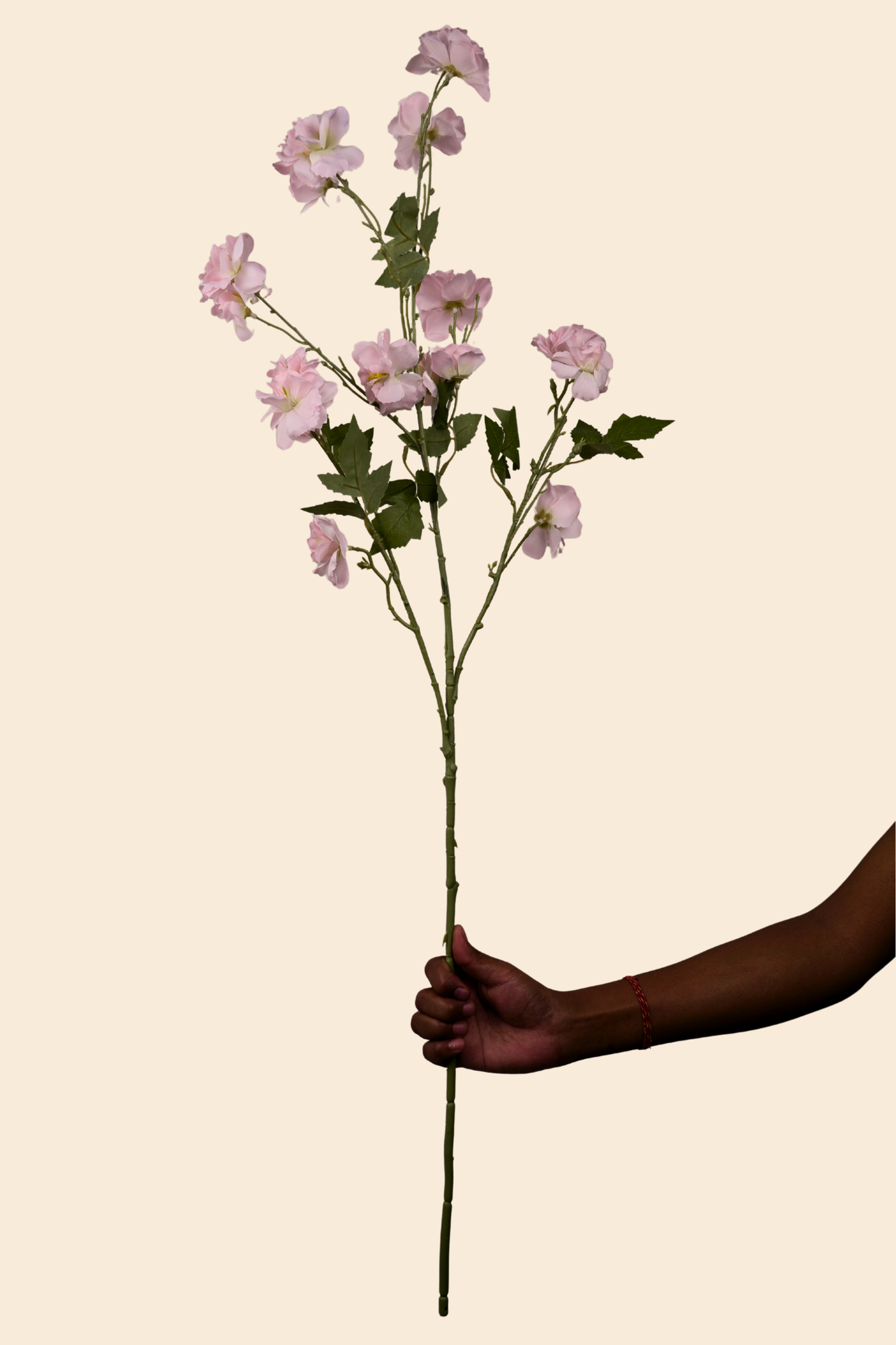 Faux Lathyrus Sweet Pea Flower Stem - Peach