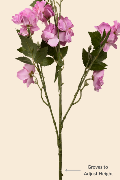 Faux Lathyrus Sweet Pea Flower Stem - Pink