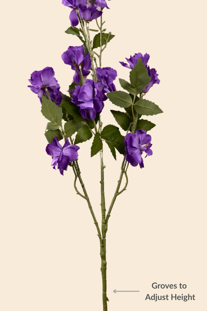 Faux Lathyrus Sweet Pea Flower Stem - Purple